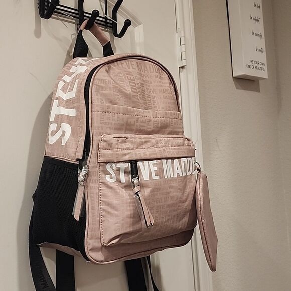 Steve Madden BForce Logo Backpack- Pink main image 7